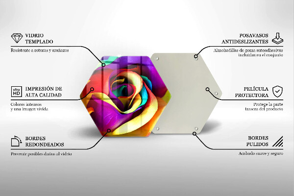 Kuchynská doska veľká zo skla Farebné lupene ruží