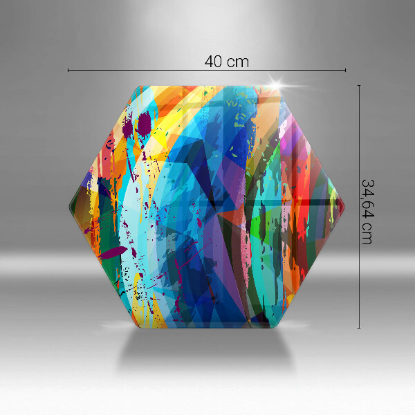 Kuchynská doska veľká zo skla Farebné škvrny od farby