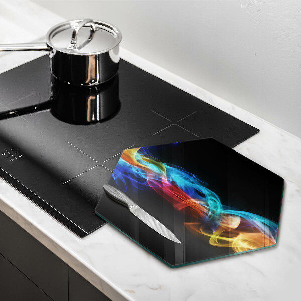 Kuchynská doska veľká zo skla Farebný dym