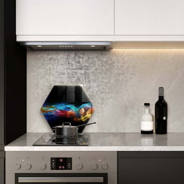 Kuchynská doska veľká zo skla Farebný dym