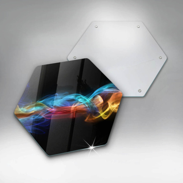 Kuchynská doska veľká zo skla Farebný dym