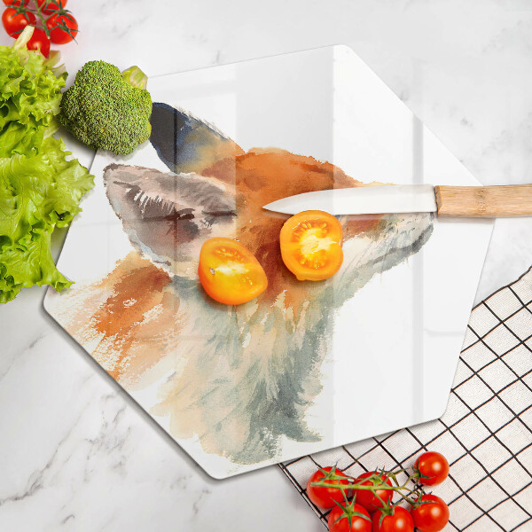 Kuchynská doska zo skla Maľovaná líška