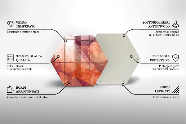 Kuchynská doska veľká zo skla Abstraktné umenie