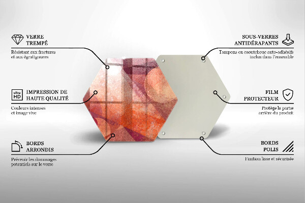 Kuchynská doska veľká zo skla Abstraktné umenie
