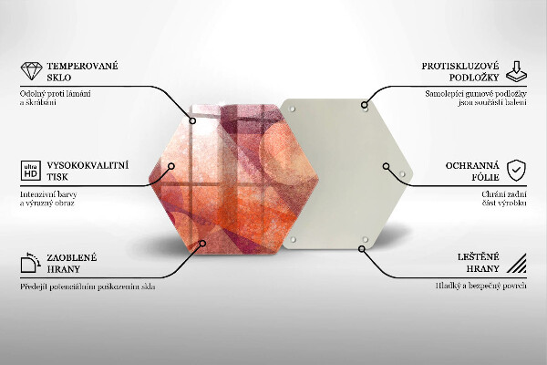 Kuchynská doska veľká zo skla Abstraktné umenie