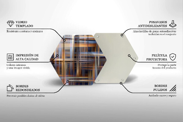 Kuchynská doska veľká zo skla Abstraktné farebné čiary