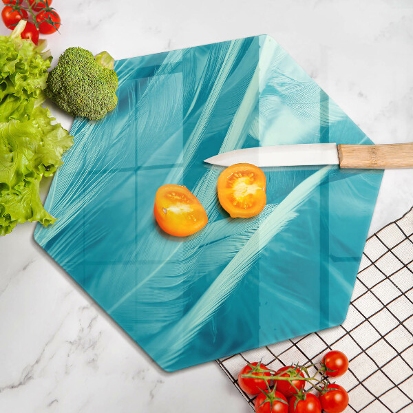 Kuchynská doska veľká zo skla Jemné perie