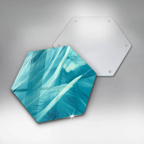 Kuchynská doska veľká zo skla Jemné perie