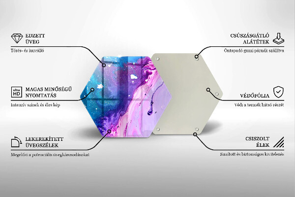 Kuchynská doska veľká zo skla Abstrakce atramenty