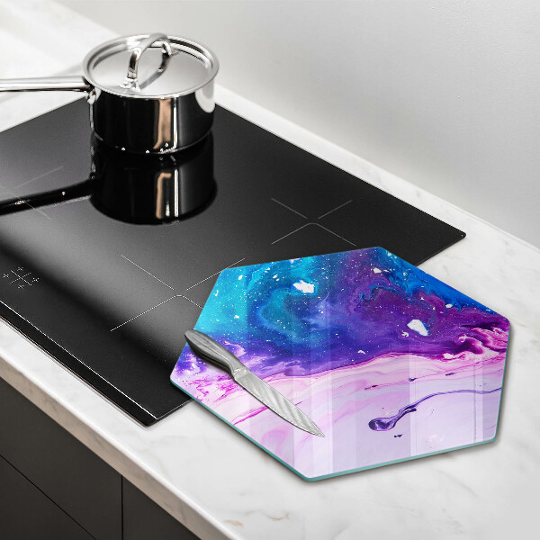 Kuchynská doska veľká zo skla Abstrakce atramenty