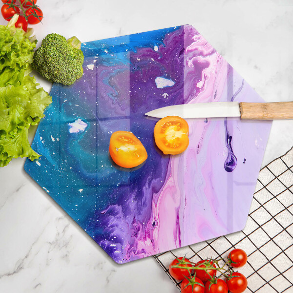 Kuchynská doska veľká zo skla Abstrakce atramenty