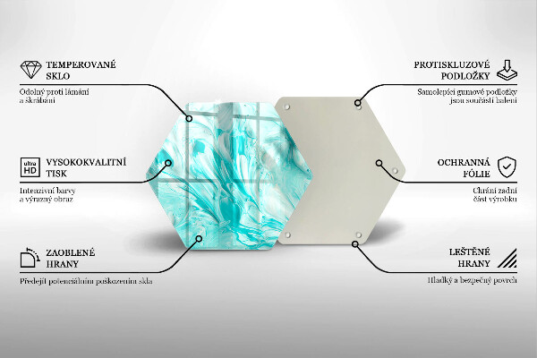 Kuchynská doska veľká zo skla Abstrakcia farby