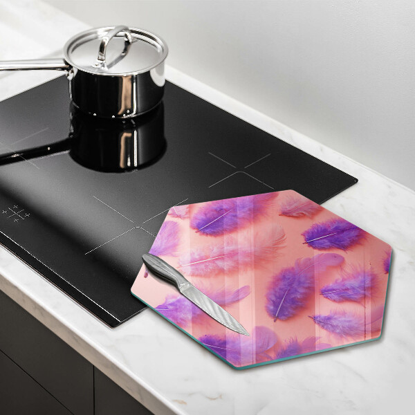 Kuchynská doska veľká zo skla Nadýchané perie