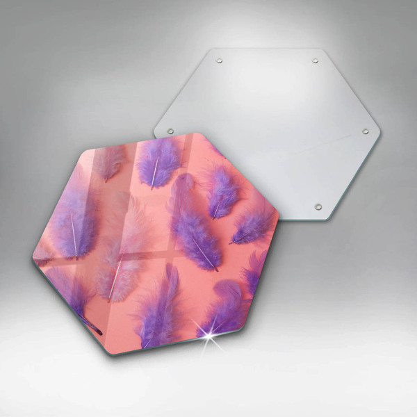 Kuchynská doska veľká zo skla Nadýchané perie