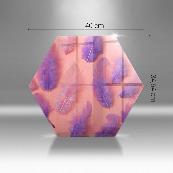 Kuchynská doska veľká zo skla Nadýchané perie