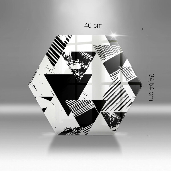 Kuchynská doska zo skla Geometrické trojuholníky