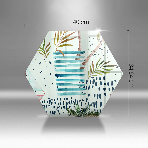 Kuchynská doska zo skla Dovolenkové ilustrácie