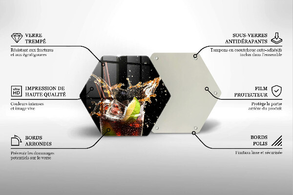 Kuchynská doska veľká zo skla Pite s ľadom