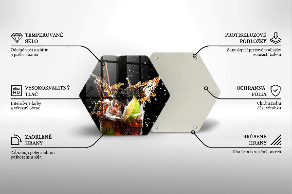 Kuchynská doska veľká zo skla Pite s ľadom