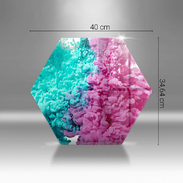 Kuchynská doska zo skla Tyrkysovo-ružový dym