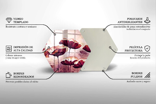 Kuchynská doska zo skla Maľovanie kvetov