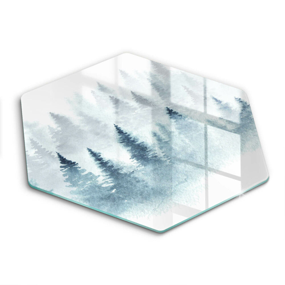 Kuchynská doska zo skla Maľovaný zimný les