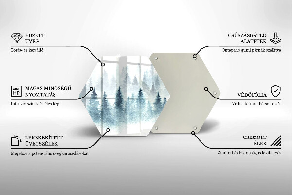 Kuchynská doska zo skla Maľovaný zimný les