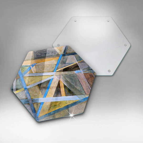 Kuchynská doska veľká zo skla Maľované čiary abstrakcie