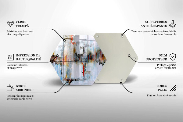 Kuchynská doska veľká zo skla Abstrakcia farby