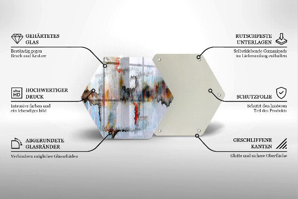 Kuchynská doska veľká zo skla Abstrakcia farby