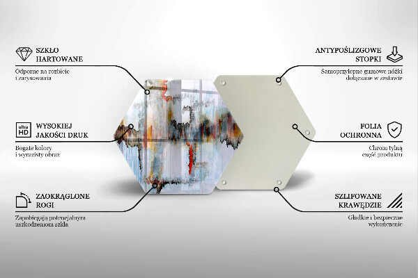 Kuchynská doska veľká zo skla Abstrakcia farby
