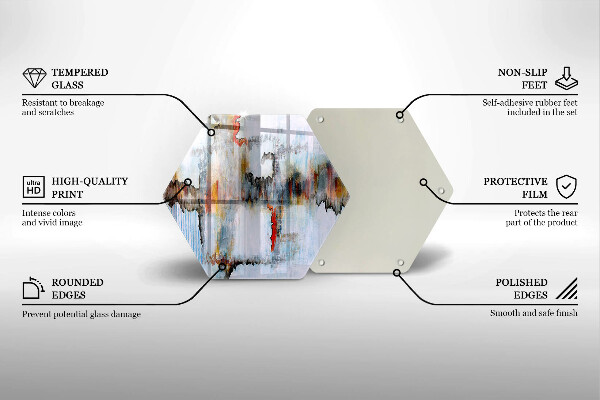 Kuchynská doska veľká zo skla Abstrakcia farby