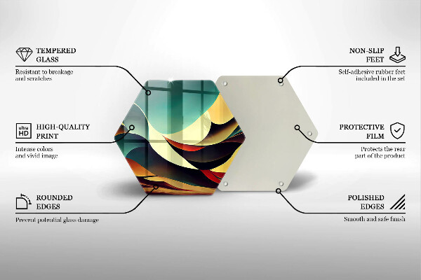 Kuchynská doska zo skla Tvarová abstrakcia
