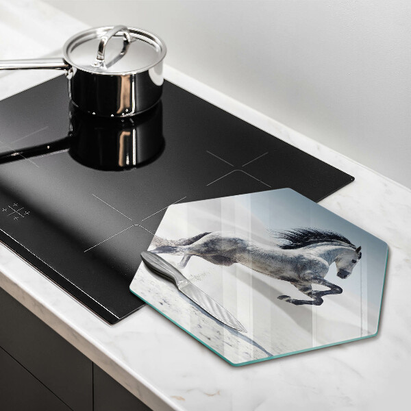 Kuchynská doska veľká zo skla Osy bieleho koňa