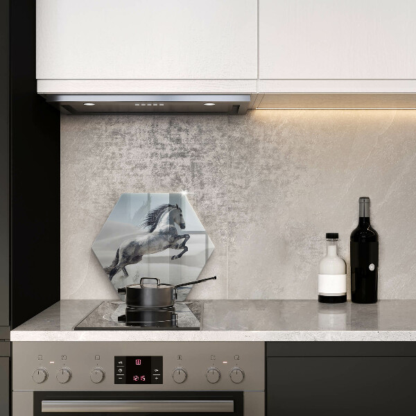 Kuchynská doska veľká zo skla Osy bieleho koňa