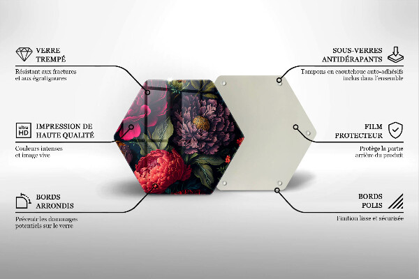 Kuchynská doska zo skla Nádherné kvety