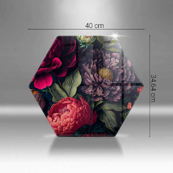 Kuchynská doska zo skla Nádherné kvety