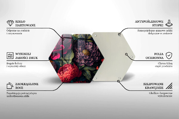 Kuchynská doska zo skla Nádherné kvety