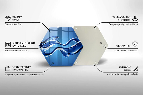 Kuchynská doska veľká zo skla Abstrakcia tekutín