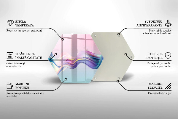 Kuchynská doska veľká zo skla Pastelová abstrakcia