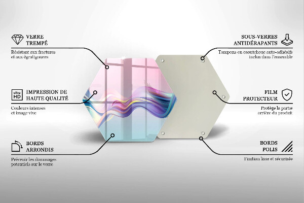 Kuchynská doska veľká zo skla Pastelová abstrakcia