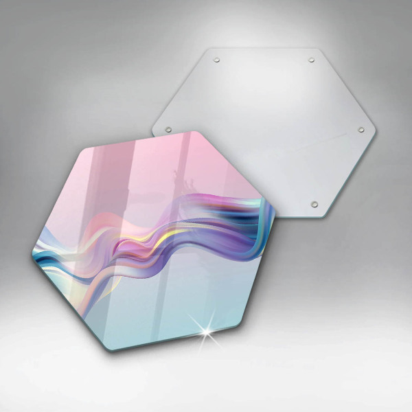 Kuchynská doska veľká zo skla Pastelová abstrakcia