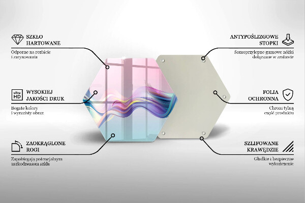 Kuchynská doska veľká zo skla Pastelová abstrakcia