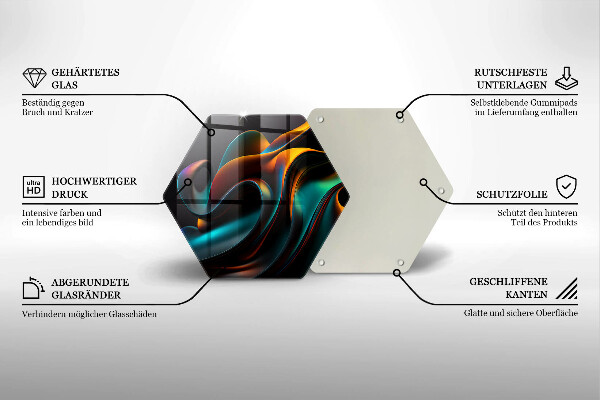 Kuchynská doska zo skla Farebná abstrakcia