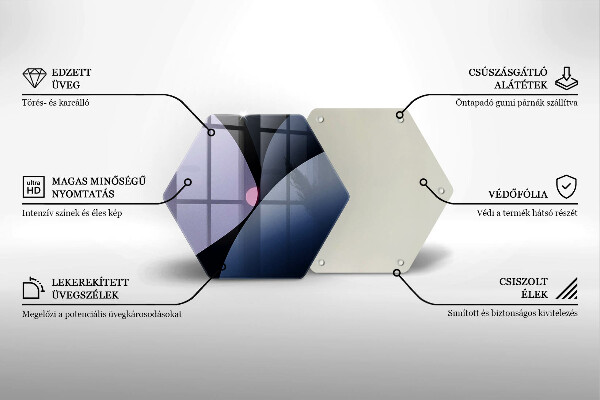 Kuchynská doska veľká zo skla Abstraktné tvary
