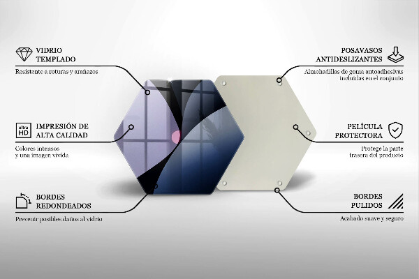 Kuchynská doska veľká zo skla Abstraktné tvary