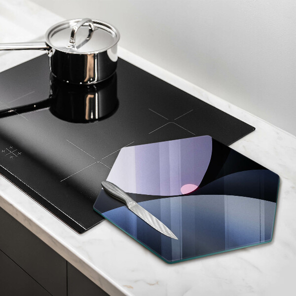 Kuchynská doska veľká zo skla Abstraktné tvary