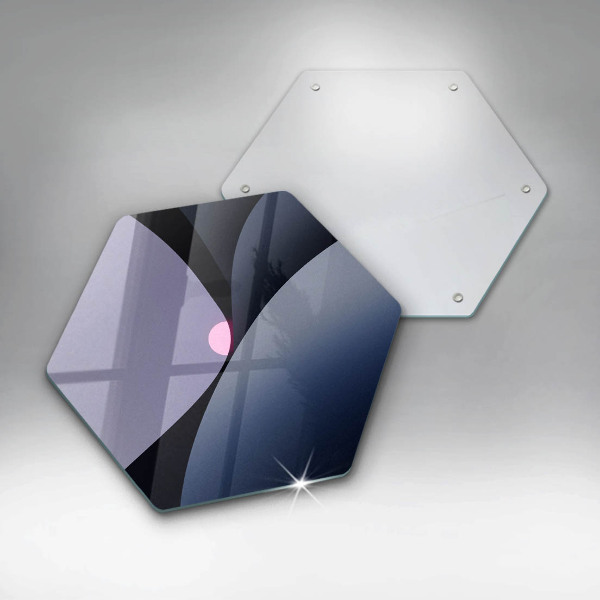 Kuchynská doska veľká zo skla Abstraktné tvary