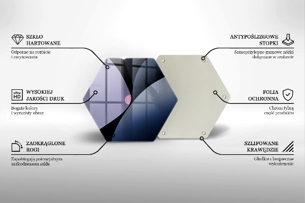Kuchynská doska veľká zo skla Abstraktné tvary