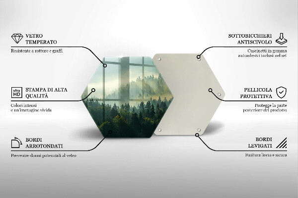 Kuchynská doska zo skla Krajina Pohľad na les